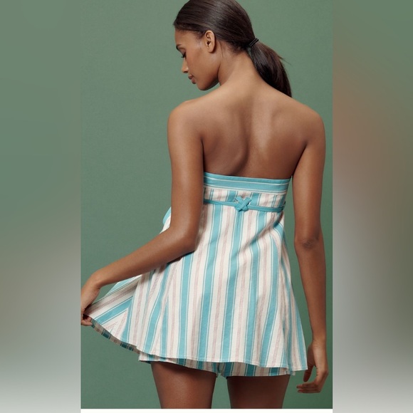 NWT Anthropologie Maeve Linen Blend Romper, sz US 14 - Picture 3 of 3